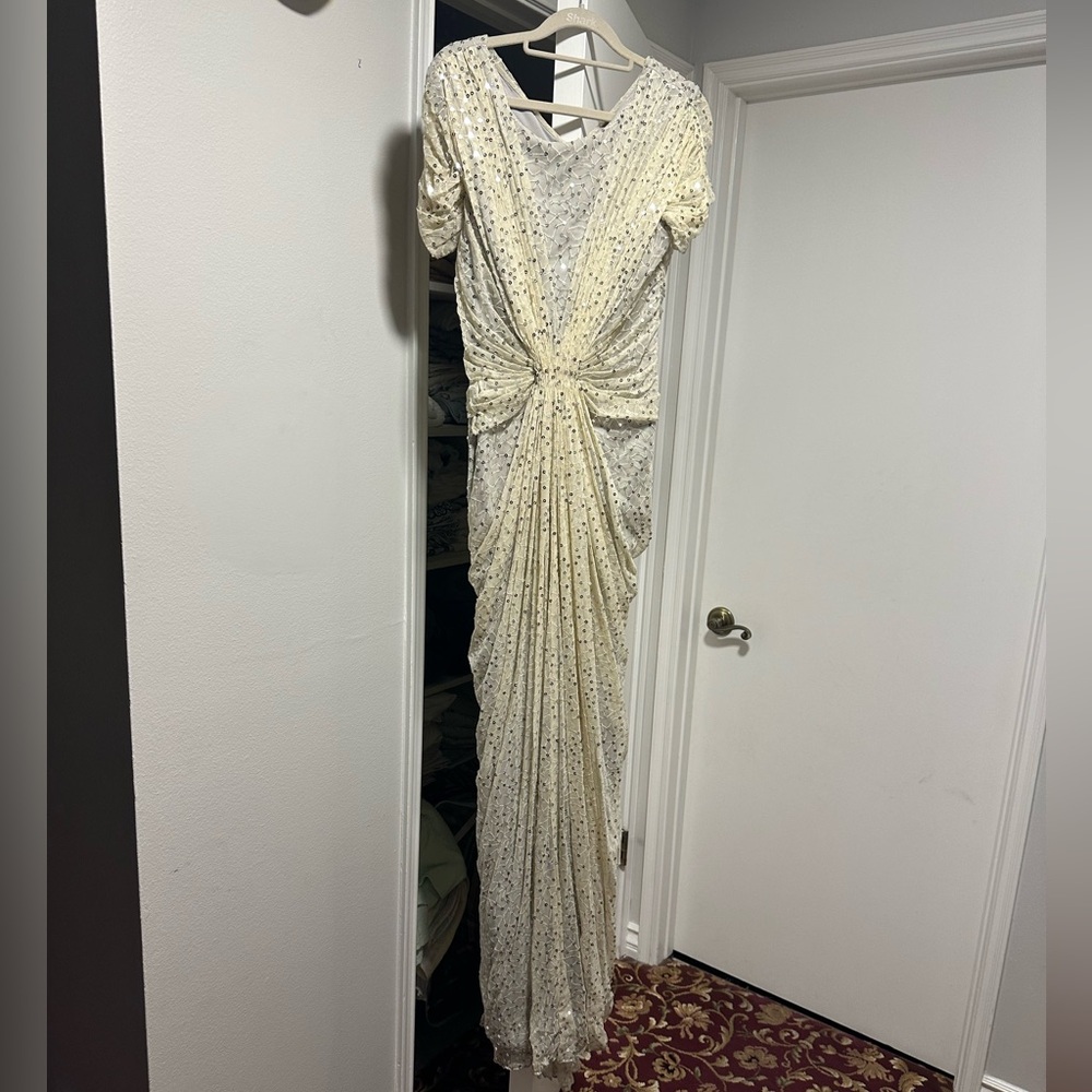 Tadashi Shoji Nude and Sequin Gown